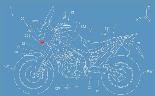 Recent patent filings show Honda's radar-assisted adaptive cruise co<em></em>ntrol system for the Africa Twin