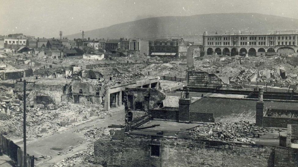 1941 bomb damage in Swansea