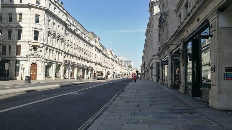 Regent Street, London, during first lockdown