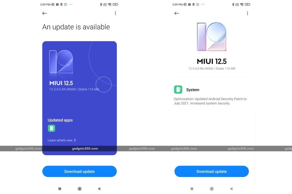 poco f3 gt miui 12 5 july 2021 android security update screenshots gadgets 360 Poco F3 GT