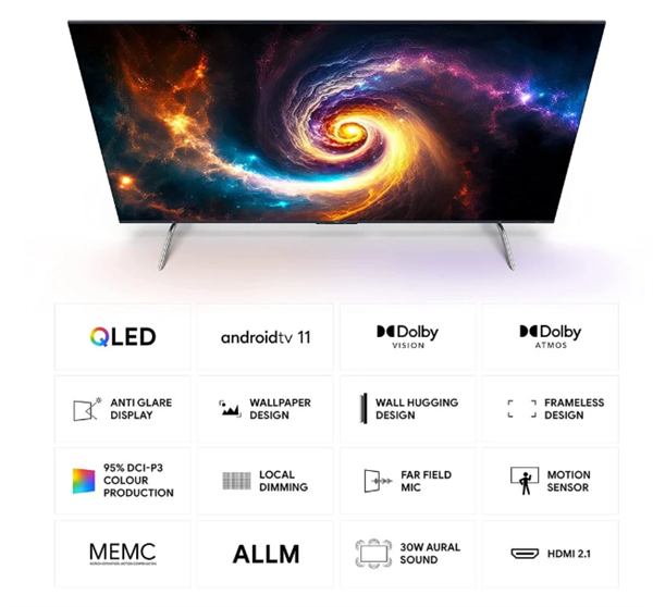 宏碁推出W系列4K电视：QLED面板、30W扬声器