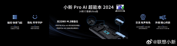 5599元起！小新Pro 14 2024轻薄本正式发布：84Wh巨无霸电池、7467MT/s超高频内存