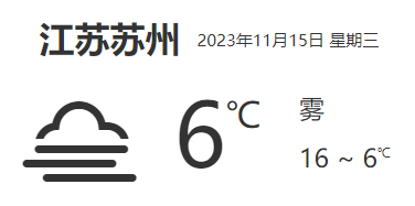 江苏苏州天气预报详细数据(11月15日)