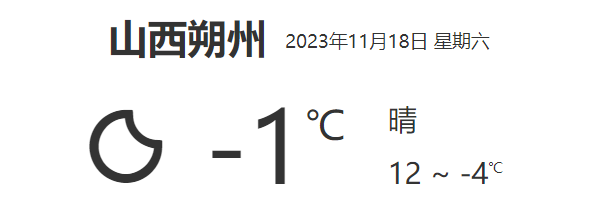山西朔州天气预报详细数据(11月18日)